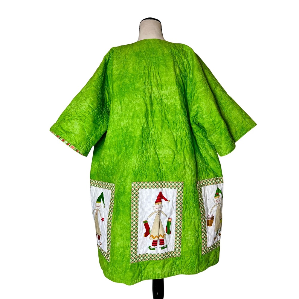 Patchwork Reversible Kantha Kimono Jacket Women O… - image 2